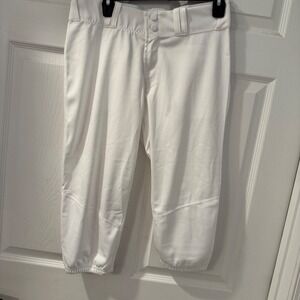 Softball Knicker Pants Womens Medium White Mesh Inset Athletic DSE-SB100A-S02